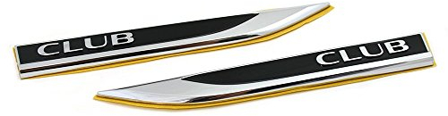 VW Golf 7 5G CLUB Plakette Original Emblem seitlich Kotflügel schwarz chrom