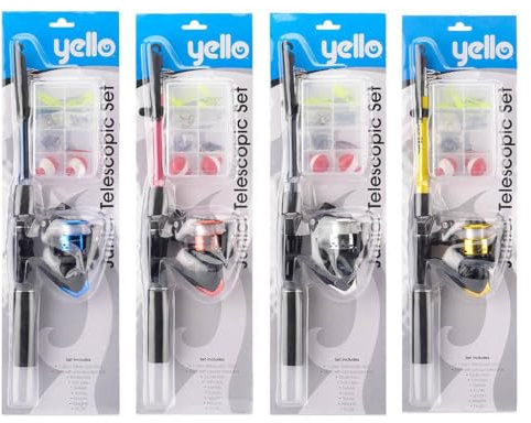 Yello Telescopic Junior Fishing Rod Set