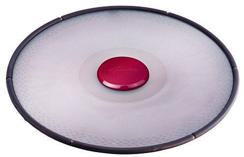 Lagostina Ingenio Induction Coperchio Salvafreschezza, Nero/Trasparente/Rosso, Per Casseruole della Linea Ingenio di Diametro 16 e 20 cm