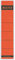 Leitz 1643 Rückenschilder für Standard-Ordner, selbstklebend, kurz, schmal (100er Vorteilspack, rot)