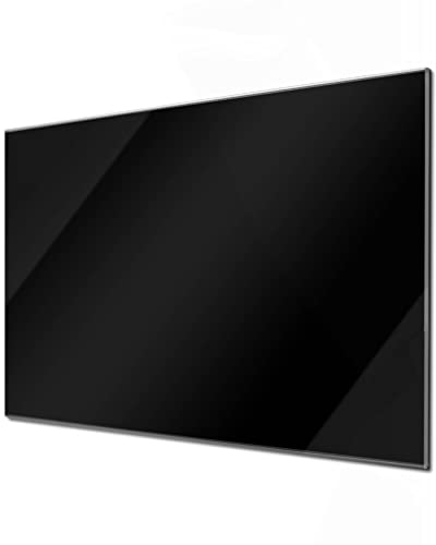 Banjado Glas Magnettafel 90x60cm - Magnetwand und Memoboard für Küche, Büro, Kinderzimmer - Magnetpinnwand inkl. 4 Magnete & Montageset - Tiefschwarz