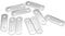 Sourcingmap Repair Plate, 34mmx10mm, Flat Fixing Mending Corner Brace Bracket Connector, Pack of 10