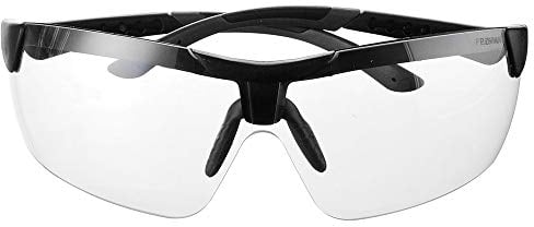 PROTEAR Schießbrille mit Anti-Beschlag und kratzbeständigen klar Linse, Schutzbrille mit Seitenschutz, Verstellbar und rutschfesten Bügel, UV-Schutz, Sportbrille für Radler