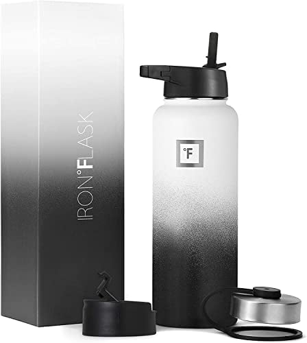 Insulated Water Bottle with Straw - 650/950/1200/1800 ml - Leakproof Double-Walled Stainless Steel Metal Drink Flask BPA-Free - Sports Travel Gym Camping Hiking Kids