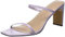 The Drop Avery Sandalia de tacón alto con dos correas y puntera cuadrada para Mujer, Lila, 35.5 EU