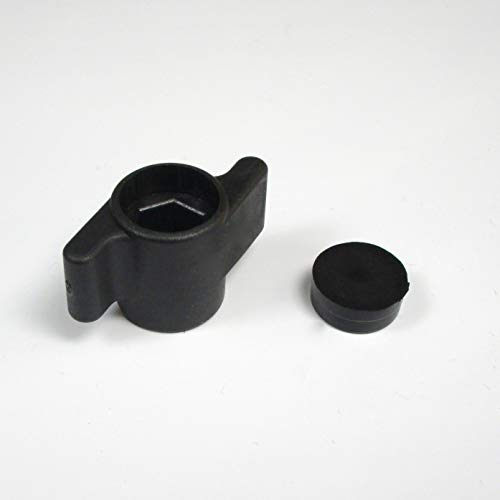 ajile - Flügelgriff aus Kunststoff SCHWARZ mit Kopfdurchmesser Grösse 30 mm - M5 (8 mm Schlüssel) Innenmutter oder Schraube (nicht mitgeliefert) aus Verzinktem Stahl - 10 Stck. - MBP305x10-FBA