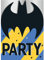 Unique 77524 Batman Partyeinladungen-Batman-Party-8er-Pack, Grafik, Multicolour, 11cm x 21cm