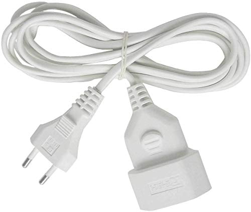 Brennenstuhl Kunstoff-Verlängerungskabel (Verlängerungskabel für den Innenbereich, 5m Kabel, mit Euro-Stecker und Kupplung) (10er Pack) Weiß