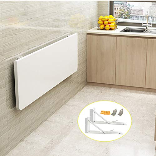 Faltbarer Wandtisch Wandklapptisch,Wand Klapptisch Esstisch Computertisch Studie Schreibtisch,Wand Tische Küchentisch Balkontisch Eckschreibtisch Bürotisch Arbeitstisch,Weiß (60x40cm/24x16in)
