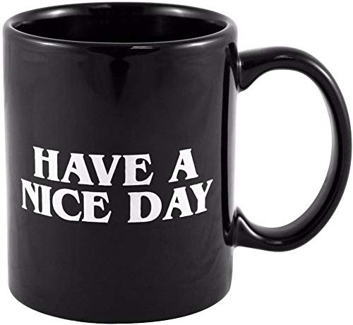 Kaffeetasse mit Aufschrift Have A Nice Day, Mittelfinger, lustige Tasse für Kaffee, Milch, Saft