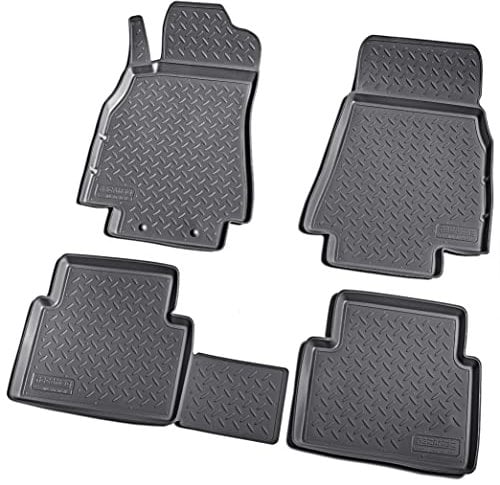 Recambo 3D Gummi Fußmatten kompatibel für Mercedes A-Klasse | W169 | 2004-2012 | Auto Gummimatten | Passgenau | mit Rand | schwarz