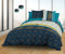 Le linge de Jules Bettbezug-Set, Baumwolle, Blau, Gelb, 220 x 240 cm