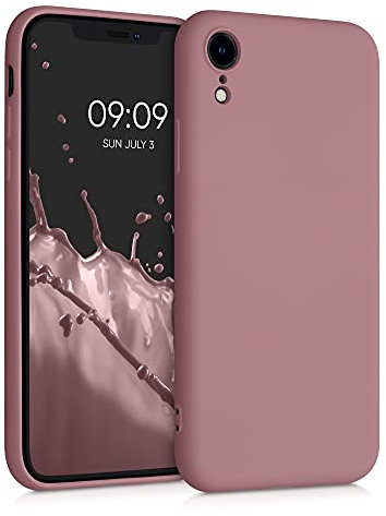 kwmobile Custodia Compatibile con Apple iPhone XR Cover - Back Case per Smartphone in Silicone TPU - Protezione Gommata - rosa invernale