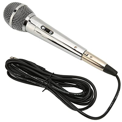 Goshyda Micrófono Dinámico con Cable, Micrófono de Karaoke Vocal de Mano Profesional con Cable Desmontable de 9.8 Pies, Micrófonos para Cantar para Reuniones de KTV en el Hogar