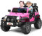 DREAMADE Elektroauto für Kinder, 2-Sitzer Kinder Elektroauto mit 2,4 Ghz Fernbedienung & LED-Licht & Musik & USB, 12V Elektrofahrzeuge für Kinder ab 3 Jahre (Rosa)