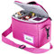 Tasche Kindergepäck viel Platz für Toniebox Figuren Tigerbox Transport Folie Hörfiguren Musikboxen Musikwürfel Ladegerät Kopfhörer Tigercard ideal für Tonie Starterset (Rosa Polyester)