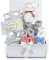 EAQ Baby Geschenk für Neugeborene,Neugeborenen Geschenk, mit Pucktuch, Babymütze, Babysocken,Hasenpuppe,Babyparty Geschenk,Baby Geschenkset,Geschenke zur Geburt (Rabbit)