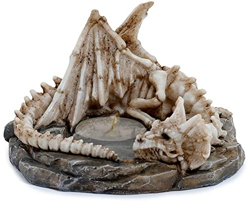 mtb more energy Deko Teelichthalter ''Sleeping Dragon'' - Drachen Kerzenhalter - 6x11x10 cm - Drache Fantasy Figur Dekoration