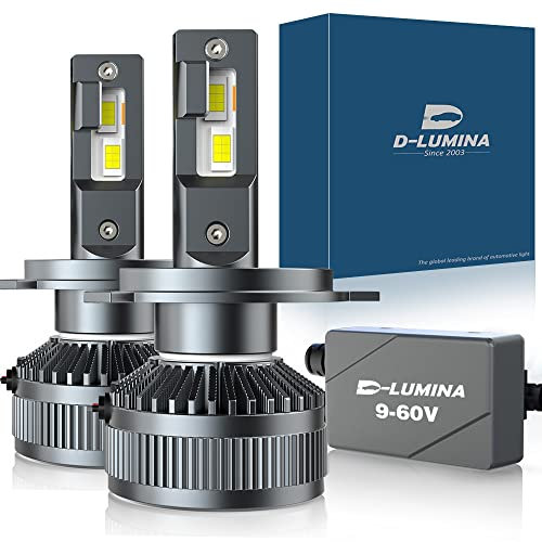 D-Lumina Ampoule H4 LED Voiture Anti Erreur Canbus 130W 26000LM - Chip CPS 6500K 400%, 9 - 60V, pour Voiture et Camion, Adapté pour Lentille et sans Lentille,2 Pièces