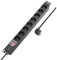 sygonix SY-5799002 Steckdosenleiste 19 Zoll 8fach Schwarz Schutzkontakt 1St.