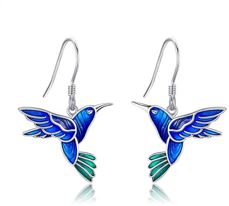 Sterling Silber Kolibri Dangle Ohrringe 925 Silber Kolibri Tropfen Ohrstecker Schmuck Geschenk Für Frauen Mädchen