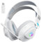 Awinnasey PH3 Wireless Gaming Headset für PS5, PS4, Switch, PC, Mac, Bluetooth Kopfhörer mit Abnehmbarem Mikrofon, Leichtes Bluetooth Headset mit RGB Licht, 50 Stunden Akku, Weiß Blau