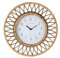 J-Line Wanduhr Wonder - Rattan/Sperrholz - Naturell/Weiß - Small