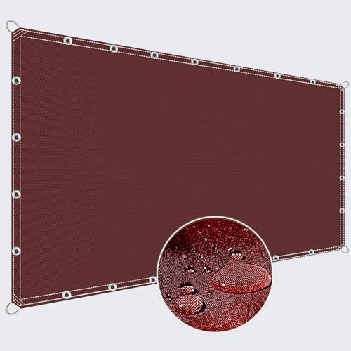 ZQXFZ Balkon Sichtschutz Ohne Bohren 70x500cm Terrassendach Balkon Sichtschutz Balkon Sichtschutz FüR Maschendrahtzaun -Braun.