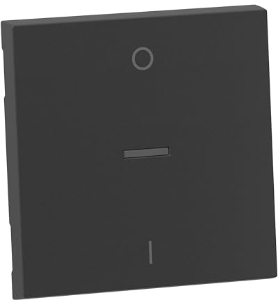 LEGRAND, SEANO Wippe für 2-poligen Ausschalter mit Beleuchtungsfenster inkl. Symbol O/I (Aus/Ein), Schalterabdeckung, Wippenplatte, Farbe: Anthrazit lackiert, 765410