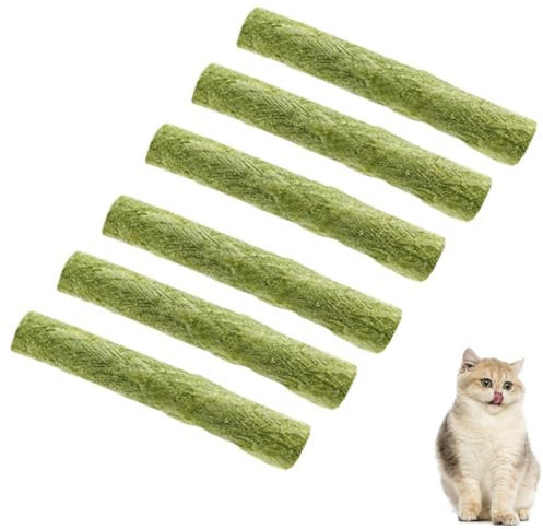 Cat Grass Teething Stick, Chew Sticks for CatS Kittens, Cat Grass Teeth Cleaner, Catnip Toys Sticks Chew Stick Cat Teething Toy for Hairball Removal