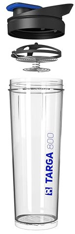 ROCKITZ Protein Shaker 800ml - leichte Reinigung + Protein Mischfeder = perfekt cremige Shakes ohne Klumpen - Fitness Wasserflasche Trinkflasche