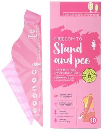 scyca Frauen-Pipi-Trichter | 10 Stk Weiblicher Urinal-Trichter Einweg-Uringerät für Frauen Wasserfester vertikaler Pinkel-Trichter aus Papier | für Frauen, Mädchen