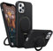 BENTIACC Liquid Silicone Mobile Phone Case for iPhone 13 Pro Case, for Mag-Safe with Invisible Stand, 4 Layers, Shockproof, Scratch-Resistant Protective Case for iPhone 13 Pro (Black)