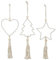 Weihnachtsdeko-Anhänger Makramee Deko 3er Set 40 cm - Boho Hängedeko innen für Wand, Fenster & Haustür - Dekoration für moderne Winter- und Weihnachtsdeko im Wohnzimmer, Schlafzimmer zum hängen