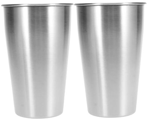 COLLBATH 2 Pz Tazza Da Caffè in Acciaio Inossidabile Bicchieri Infrangibili Bicchiere D'acqua Tazzina Da Espresso Tazza Di Caffè Bicchiere Da Pinta Tazze Da Caffè Silver