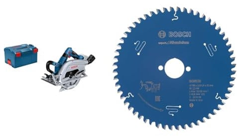 Bosch Professional BITURBO Cordless Circular Saw GKS 18V-70 L (Left Blade Side-Winder Saw, incl. 1x Saw Blade, in L-BOXX) + 190 mm Circular Saw Blade for Aluminium