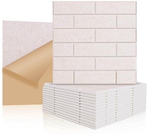 GUUSII HOME Isolant Phonique Panneau Acoustique 30 * 30 * 1cm Insonorisante Mur Dalle Polyester Absorbeur Bruit Autocollante Isolation Sonore Plafond Pour Chambre Studio(Beige,L 18 PCS)