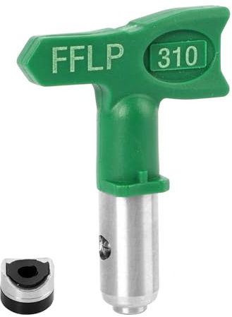 310 Fine Finish Low Pressure Airless Spray Tip, Pattern Size 6 in to 8 in, Thread Size 7/8 in for Airless Paint Spray Guns Green (Green)