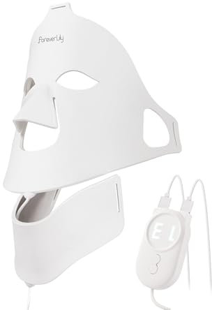 Led Face Mask Light Therapy,Soft Silicone Led Face Mask,Face&Neck Led Light Mask Skin Care,Red Light Therapy Mask,Anti-Anging