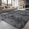 Treeboy Hochflor Teppich Grau Teppich Wohnzimmer 140x200 Waschbar Anti-Rutsch Extra Große Teppich Schlafzimmer Flauschige Moderne Teppiche Matte Teppichen für Schlafzimmer Kinderzimmer