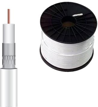 CABLEPELADO - Cable coaxial 100M 6,6mm blanco CO/AL