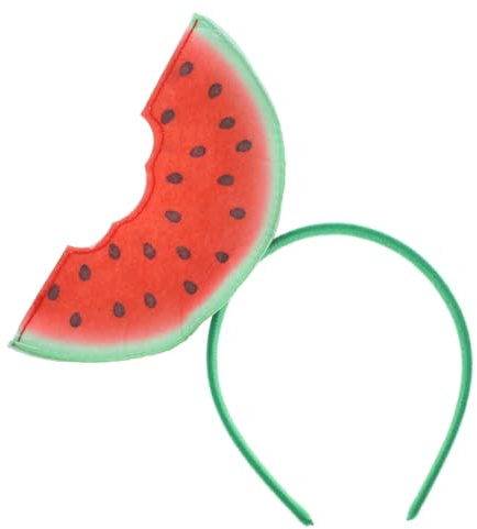 WOFASHPURET Wassermelonen-Stirnband 3D Frucht Haarreif Weiches Sommer Bopper Stirnband Für Wassermelonen Party Festlichkeiten Und Pool partys Ideal Für Fotoshootings Und Kostüme 9X8Zoll