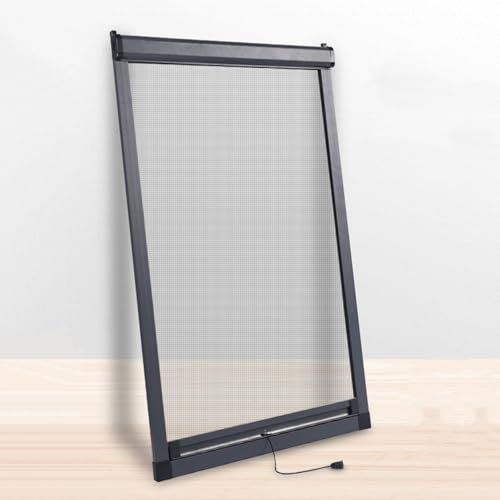 Koncey Moustiquaire Fenetre Enroulable, Moustiquaire Anti-moustiques sur Mesure, Cadre en Alliage d'aluminium, Filet Anti Insecte pour Fenêtre, Plusieurs Couleurs Disponibles