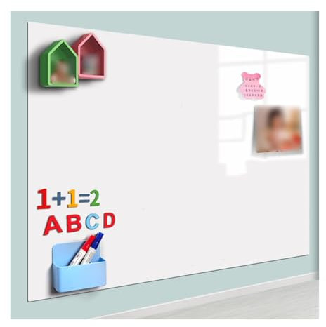Magnetic Whiteboard Paper, DIY Self-Adhesive Dry Erase Boards, School Office Home Bar Chalkboard Wallpaper, Removable White Board Wallpaper Roll, Message Board ( Color : White , Size : 23.62x59.06in/6