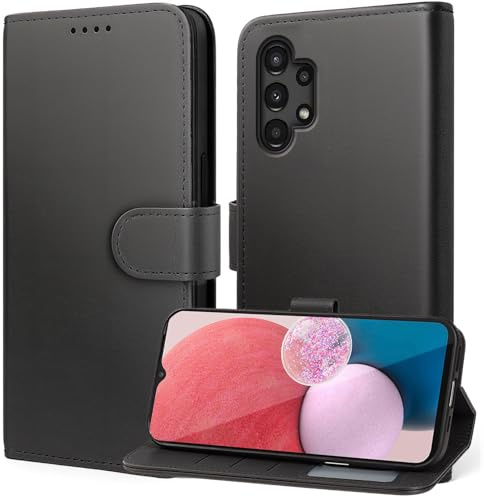 Tawarror Cover per Samsung Galaxy A13 4G, Custodia Rimovibile 2 in 1 Premium Pelle PU Portafoglio con Funzione Supporto Pieghevole e Slot Schede, Flip Case per Samsung A13 Nero