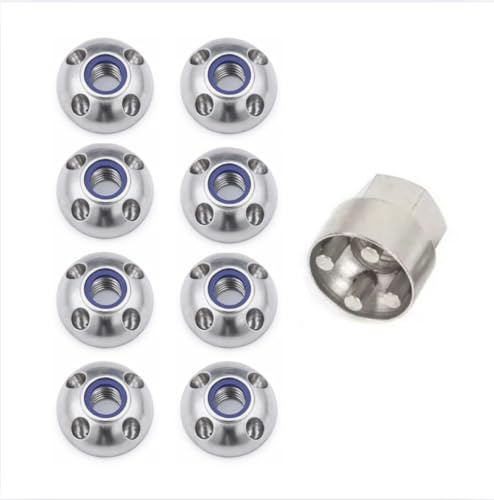 8 x fits Tent Box/Roof Tent - NYLOC Higher Security Anti-Theft Anti-Vibration Nuts Tamperproof Locking Nuts Set