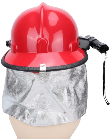 Thonlai Rettungshelm, Erdbebensicherer Feuerwehrmann-Schutzhelm mit Scheinwerfer, für Außeneinsätze, Bau, Bergbau, Schiff, Ölarbeiter