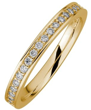 Lyomi Damen Ring 585/- Gold Glänzend Diamant Lab Grown gelb 0,24ct. 067370178-1