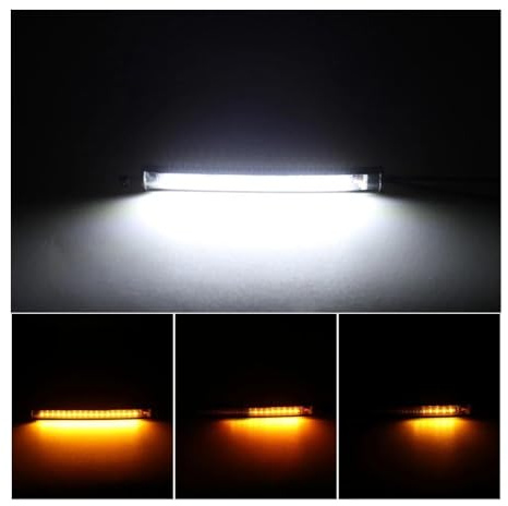 Clignotants Indicateurs Moto 2Pc Universel LED Moto Fourche Clignotant Lumière & DRL Moto Clignotant Anneau Fourche Bande Lampe Clignotant Clignotant 12V