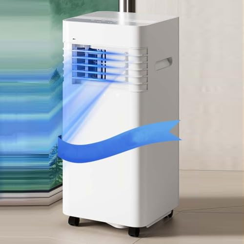 Klimaanlage 8000 BTU Tragbare Klimaanlage AC Kühlventilator & Luftentfeuchter Kühlung AC Einheit mit 24h Timer Fenster Kit 2 Geschwindigkeiten 120° Oszillierender Kühlventilator deckt bis zu 300 sq.ft